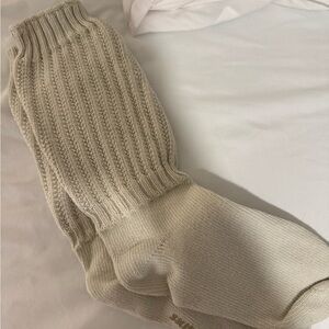 SKIMS Ribbed Beige Socks